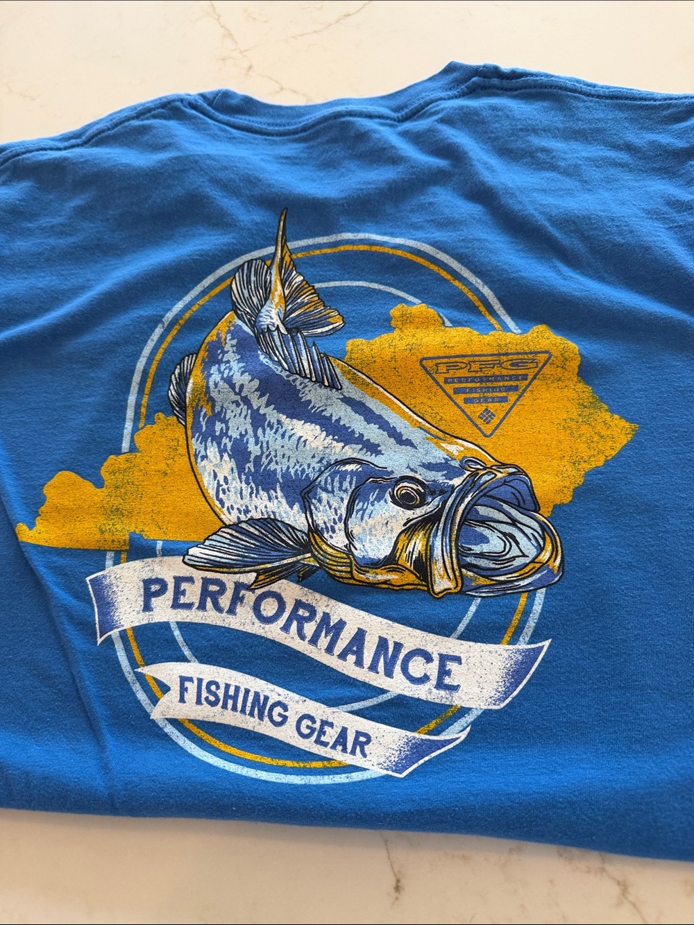 Performance Fishing Gear Blue Graphic Tee